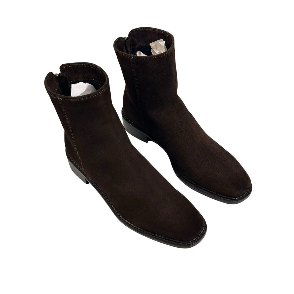 La Canadienne Selina City Dry Brunette Suede Booties Womens Size 9.5 New $535